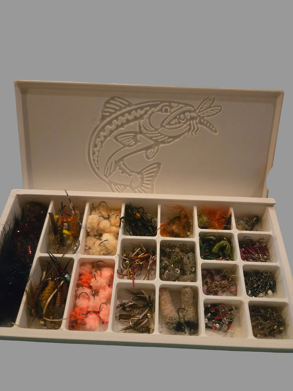 Fly fishing tackle box